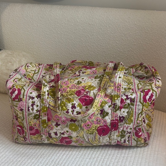 Vera Bradley Handbags - Vera Bradley Large Duffel Bag Floral Pink and Green Women's Bag